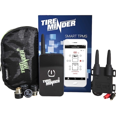 Minder Research Tir eMinder Smart TPMS with 4 Transmitters for RVs, MotorHomes MDRTPMS-APP-4